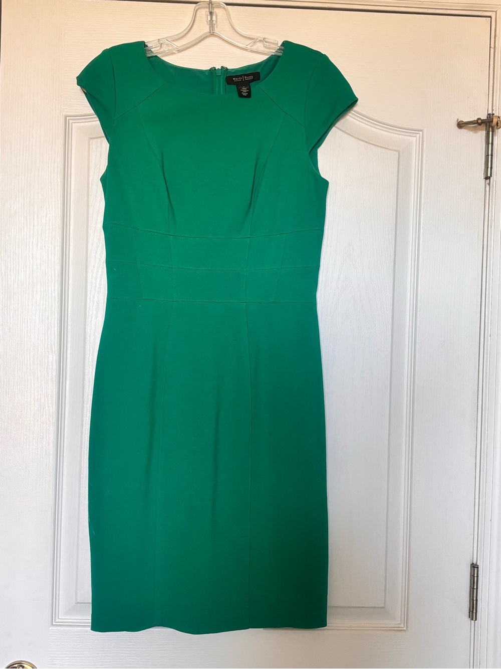 White House Black Market Emerald Green Cap Sleeve Sheath Dress